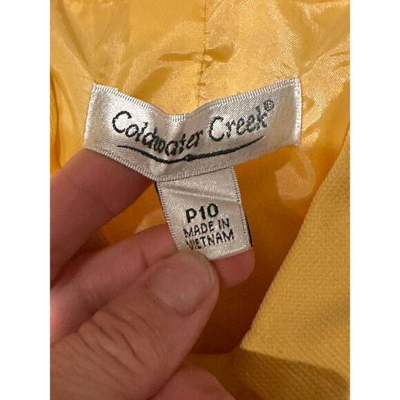 Coldwater Creek Women’s Jacket Career Canary Sun Yellow Large Buttons Size 10p - Picture 4 of 8